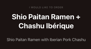 A dish shown in its original language, ready to show to a waiter